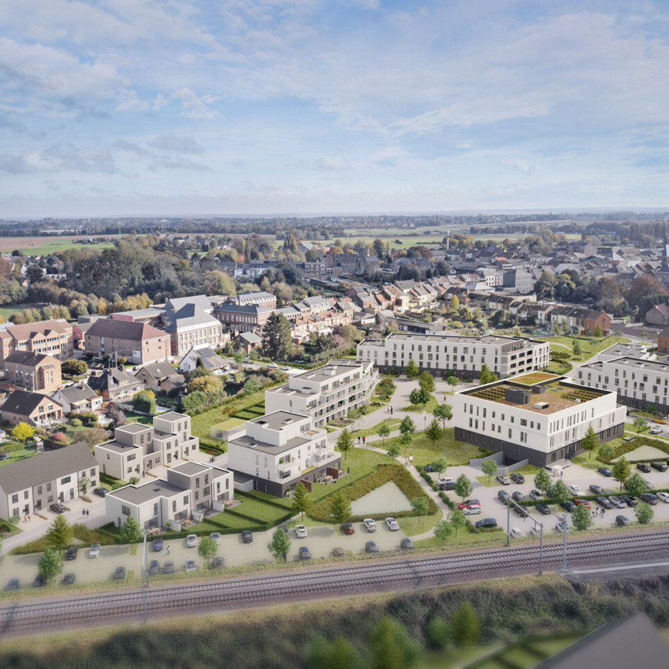 Fleurus-Quartier-Rue-du-Berceau-Vue-J-211105-web2 Quartier renaissance alimenté par réseau de chaleur biométhanisation Fleurus