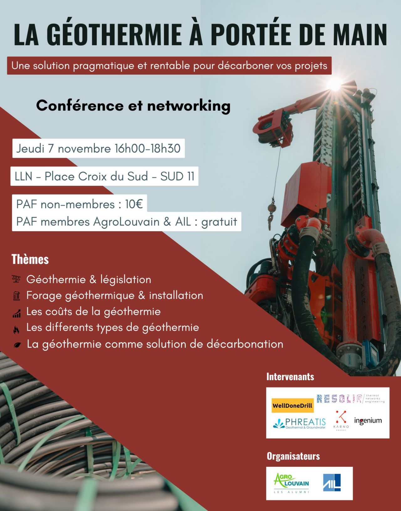 Conférence Géothermie AgroLouvain AIL Conférence Géothermie AgroLouvain AIL